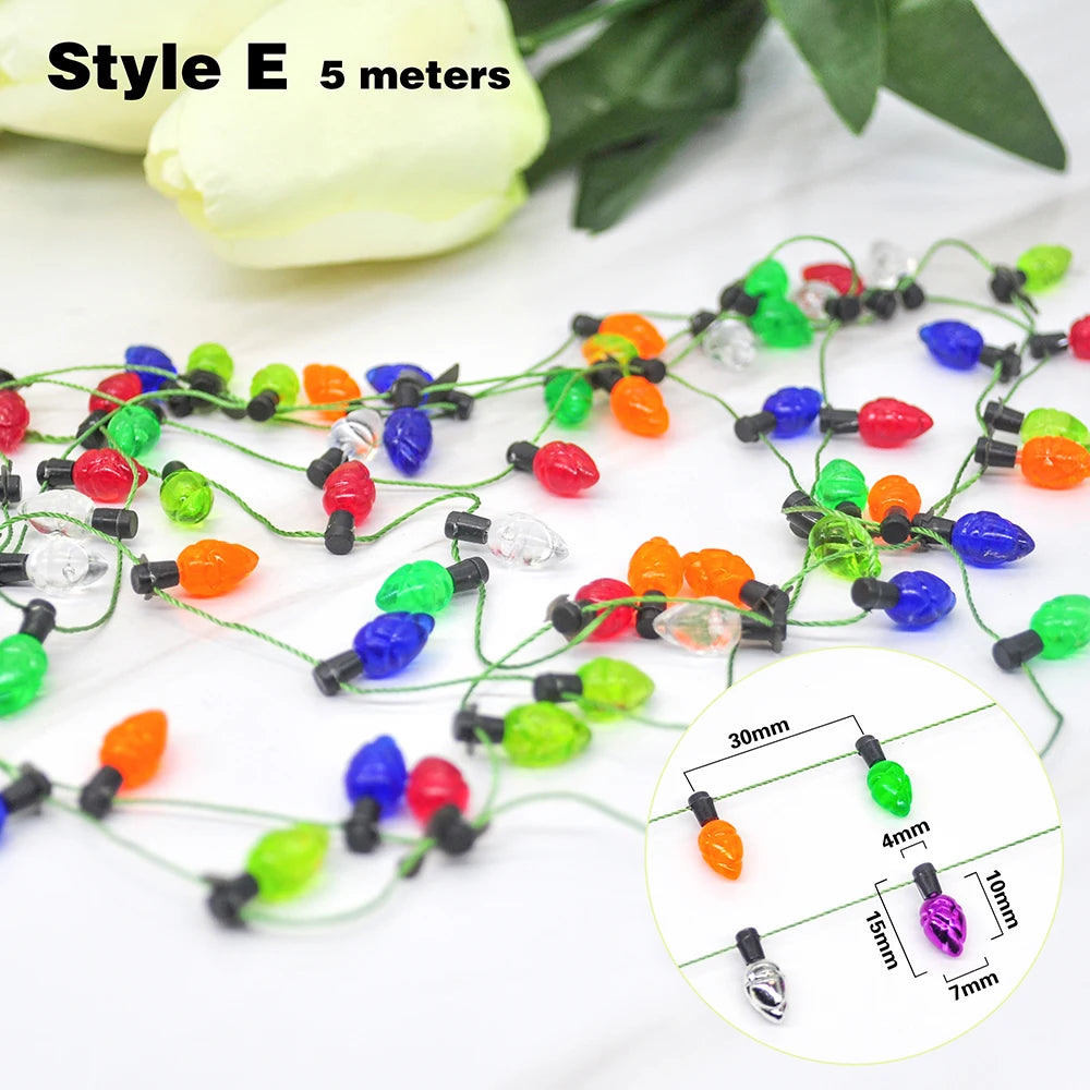 5M Christmas tree DIY Bulbs Garland Christmas Ornaments Home Decoration Xmas wreath Ornaments Christmas Party Decorations