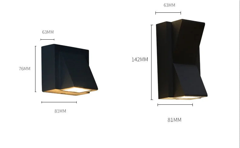 Dual Head LED Wall Light 5W 10W Balcony Lamp Waterproof Outdoor Lighting Aluminium Porch Lamp Garden Fence Lamp AC110V 220V