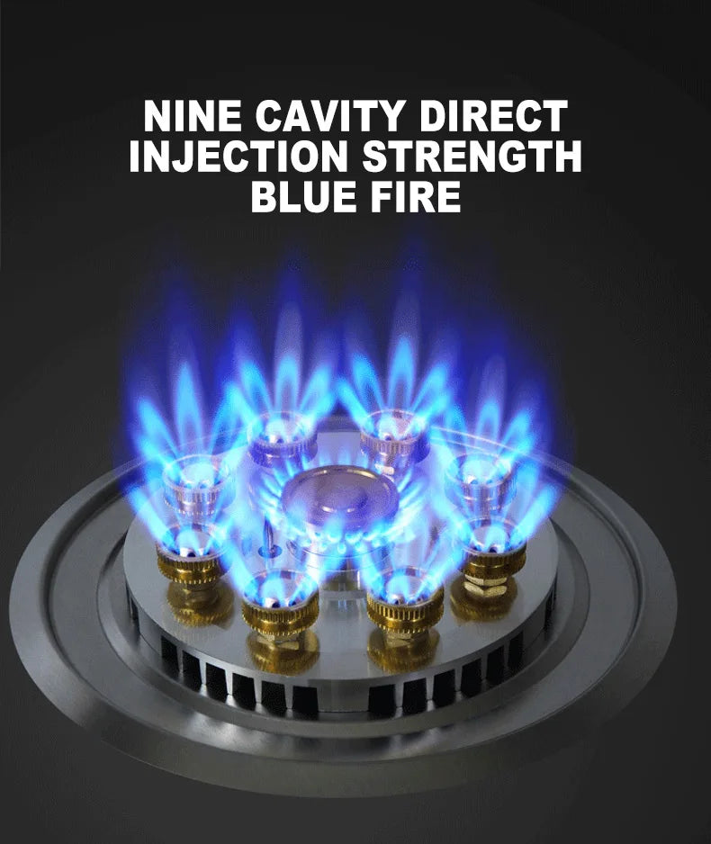 Household Gas Stove Hob Gas Burner Built-in Gas Cooker Desktop Gas Cooktop Timed Liquefied Gas Stove Cooktop estufa de gas