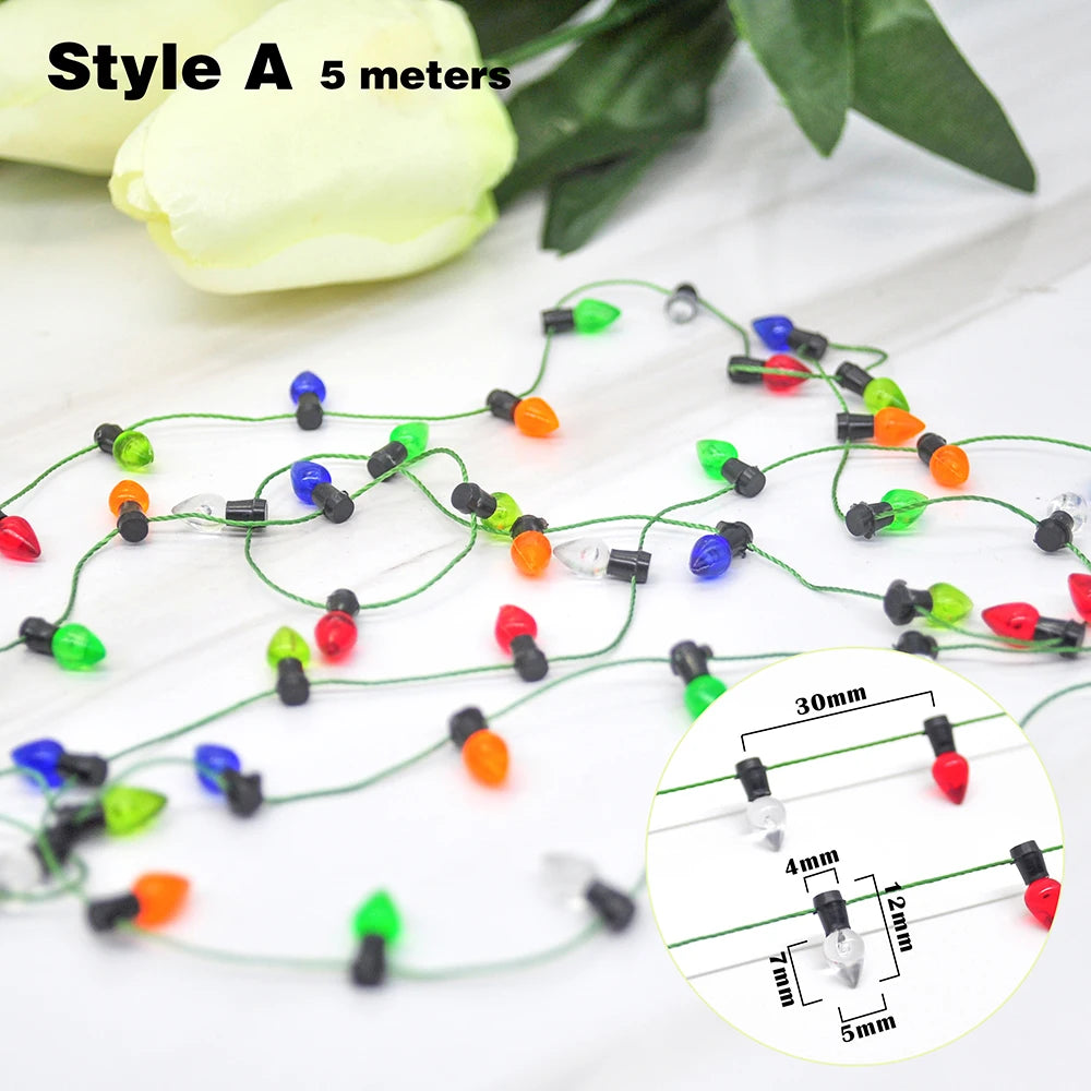 5M Christmas tree DIY Bulbs Garland Christmas Ornaments Home Decoration Xmas wreath Ornaments Christmas Party Decorations