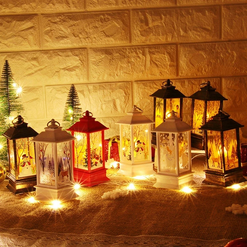 Christmas Lantern Light Merry Christmas Decorations for Home Christmas Tree Ornaments 2024 Navidad Xmas Gifts New Year 2025