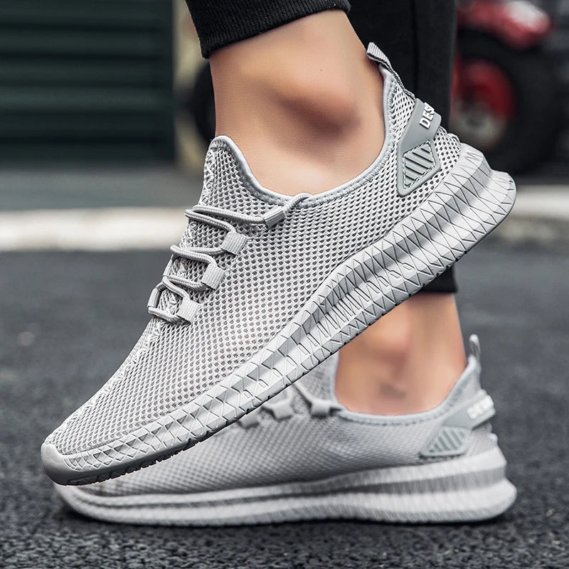 Summer Mesh Men Shoes Breathable Mens Sneakers Trendy Lightweight Walking Big Size Man Tenis Shoes Zapatillas Hombre