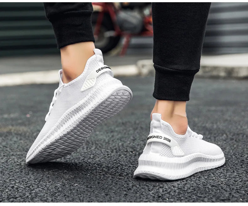 Summer Mesh Men Shoes Breathable Mens Sneakers Trendy Lightweight Walking Big Size Man Tenis Shoes Zapatillas Hombre