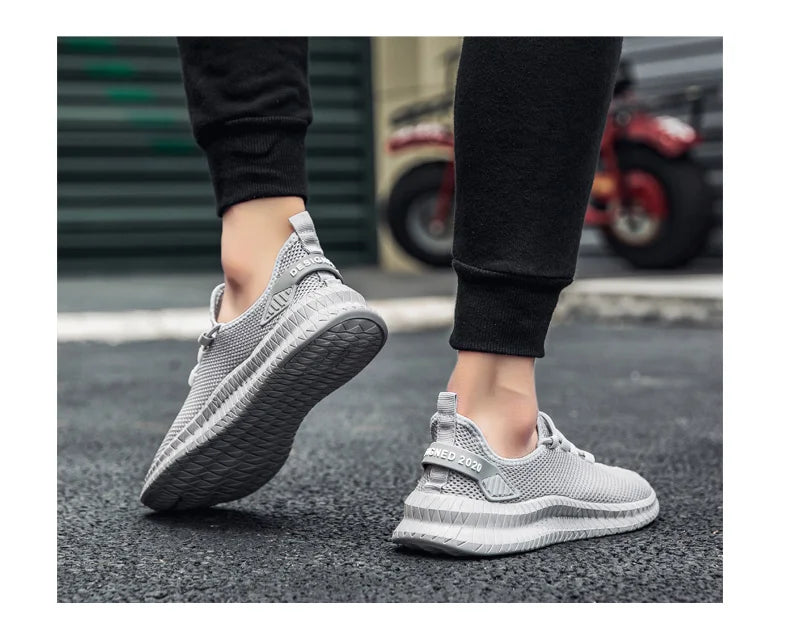 Summer Mesh Men Shoes Breathable Mens Sneakers Trendy Lightweight Walking Big Size Man Tenis Shoes Zapatillas Hombre