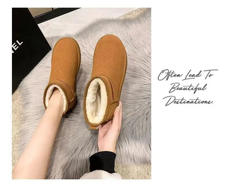 New Winter Women Snow Boots warm Thick cotton shoes Women Casual Waterproof short boots Comfortable anti-skid Flat Botas Zapatos