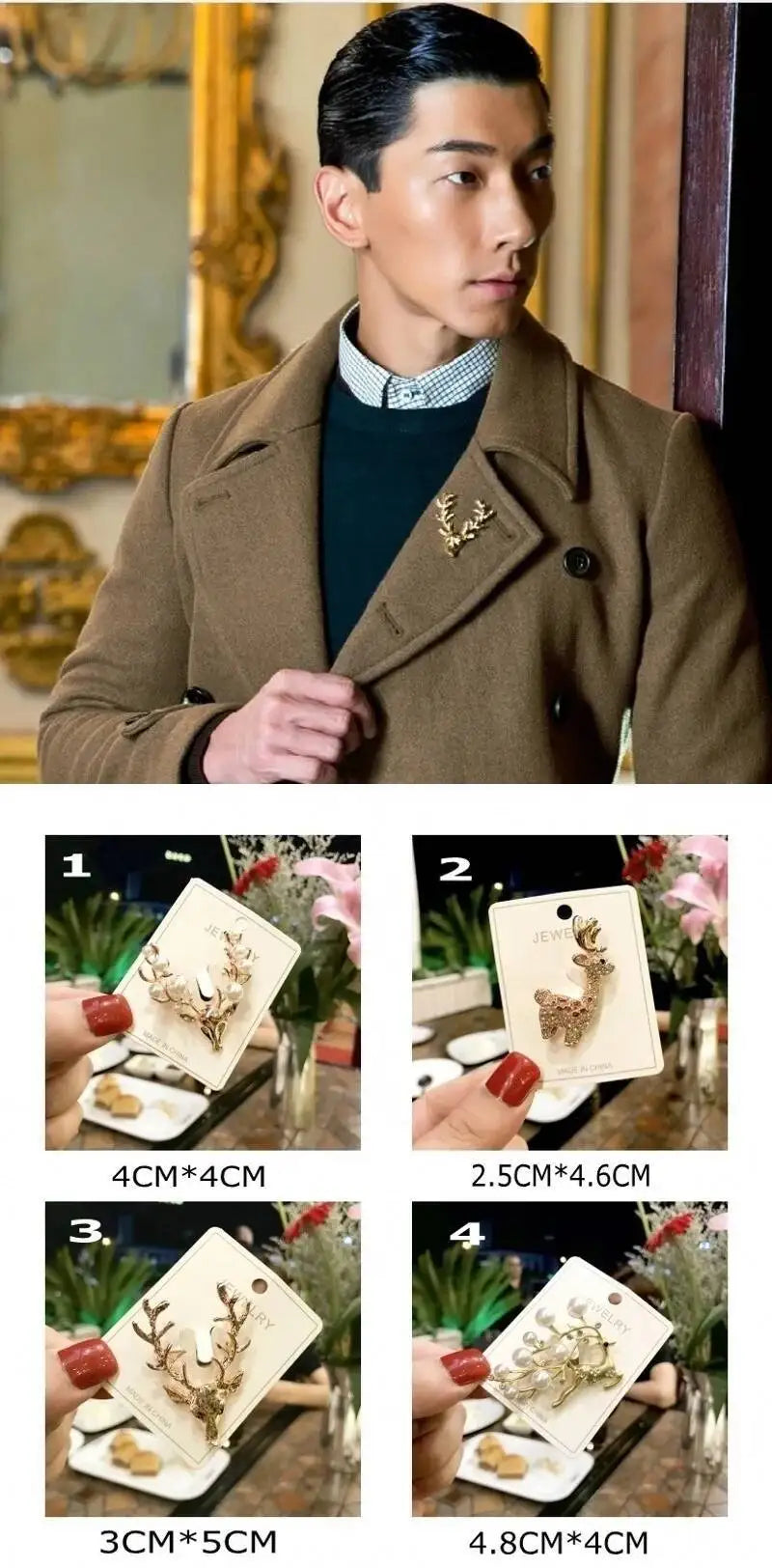 2025 Christmas Gifts Luxury Crystal Brooch Of Santa Series Design Oil Dripping Alloy Badge Accessories