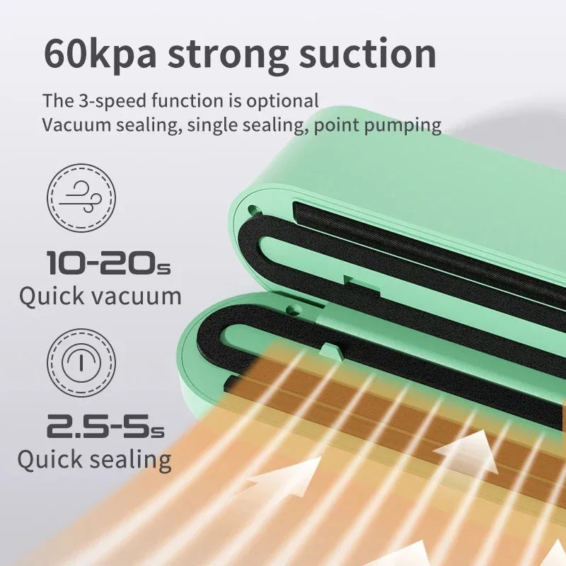 USB Charging Portable Home Vacuum Sealer Food Bag Sealing Machine Handy Vacuum Filling Laminator for kitchens accessories