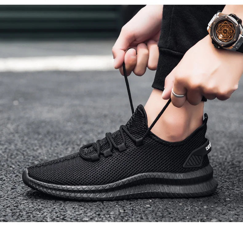 Summer Mesh Men Shoes Breathable Mens Sneakers Trendy Lightweight Walking Big Size Man Tenis Shoes Zapatillas Hombre