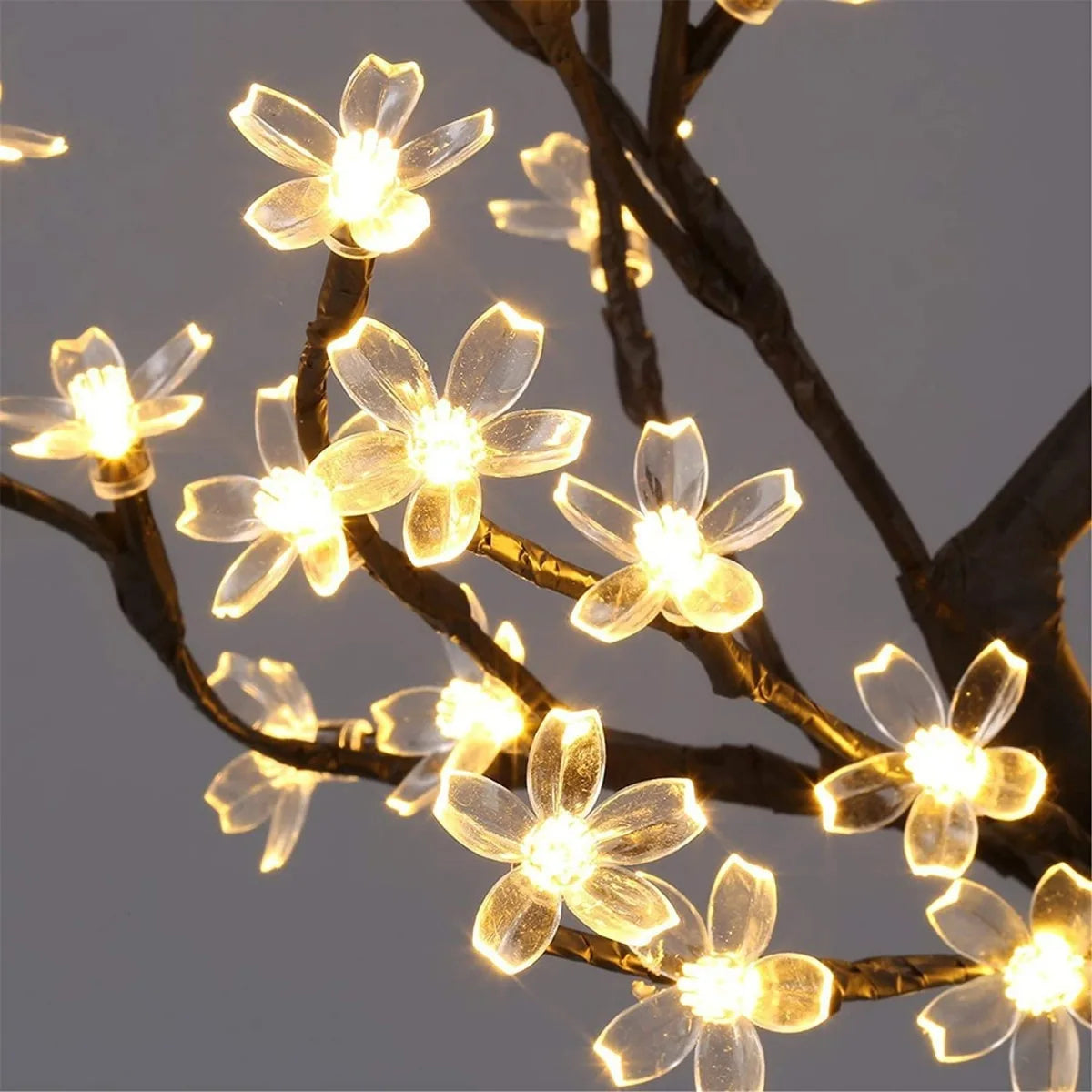 1/2PCS LED Cherry Blossom Solar Powered LED Tree Branch Lights Outdoor Waterproof 2 Lighting Modes Fairy Atmosphere Night Lights