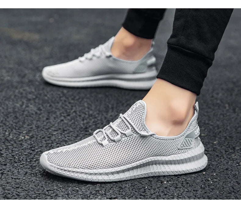 Summer Mesh Men Shoes Breathable Mens Sneakers Trendy Lightweight Walking Big Size Man Tenis Shoes Zapatillas Hombre