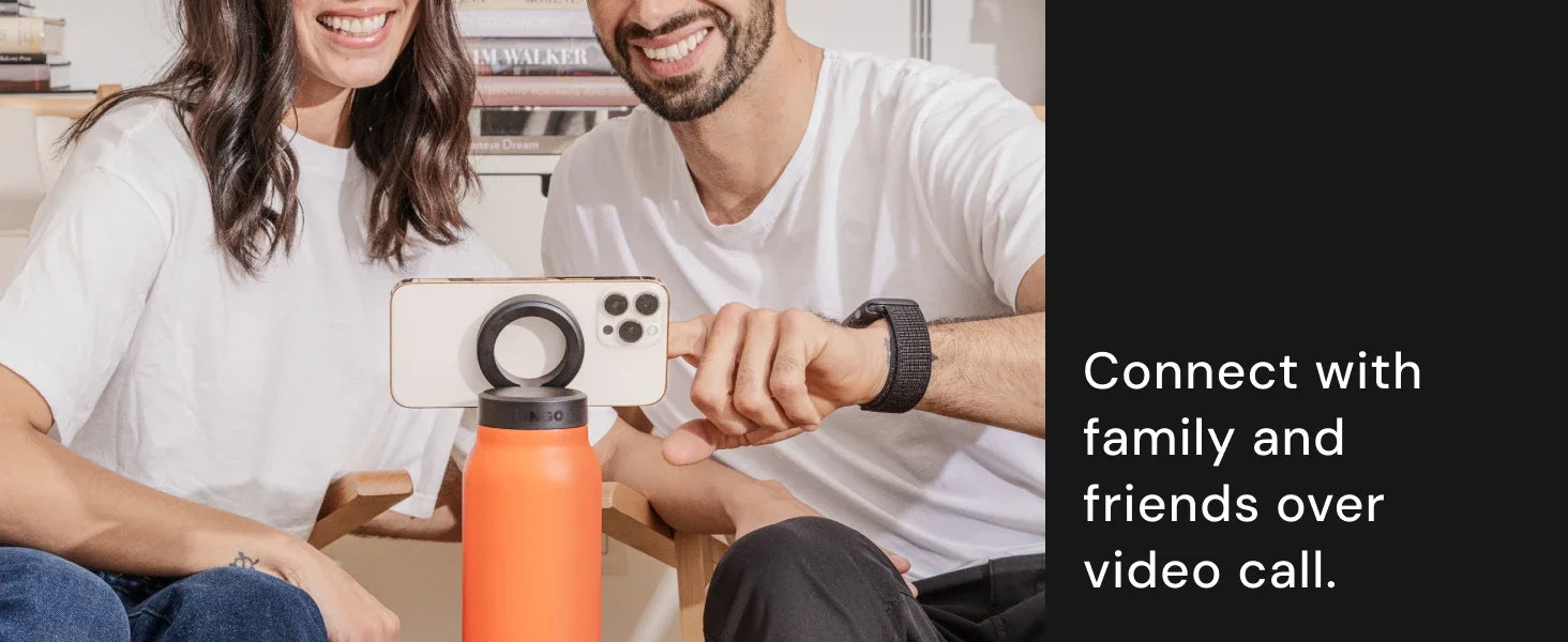 2024 720ml Unique Magnet Water Bottle 304 Stainless Steel Insulated Magsafe Water Bottle with Magnetic Cell Phone Holder