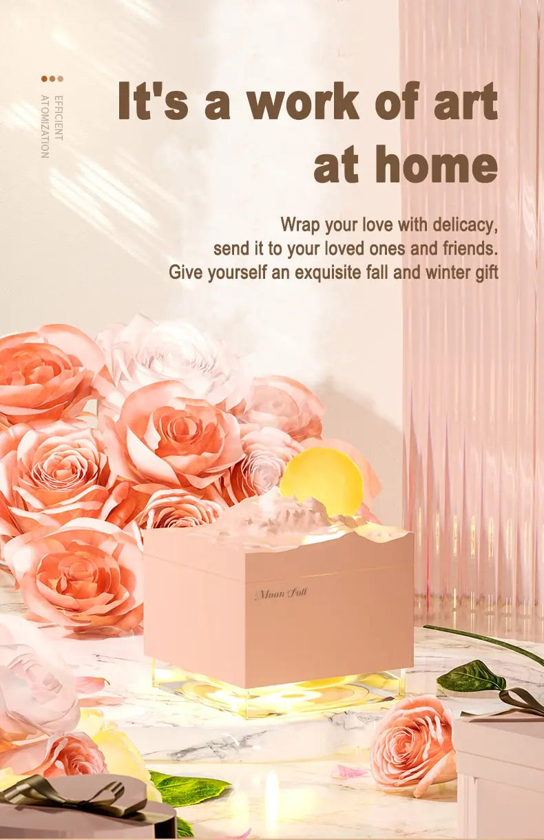 Scent Diffuser Cool Mist Humidifiers LED Essential Oil Moon Lamp Air Humidifier Aroma Diffuser Night Light for Home Office
