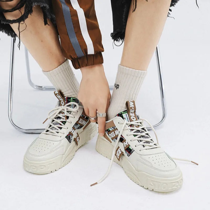 Sneakers for Men Trend Casual Shoes Men Autumn Winter Skateboard Shoes High Top Man Cotton Shoes Designer 2024 Luxury Mens Boots