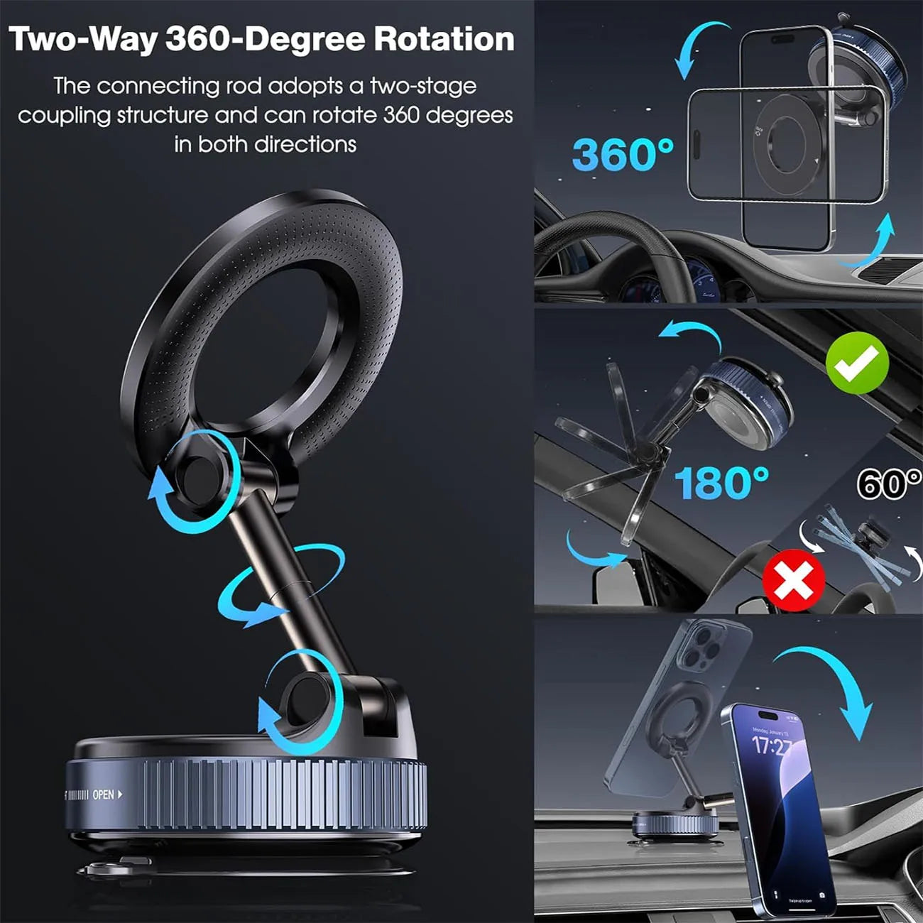“360° Foldable Magnetic Phone Holder”