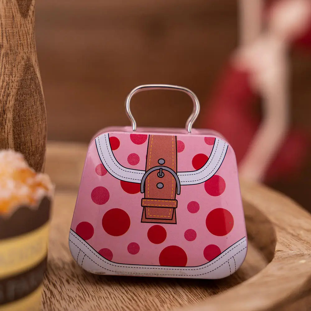 Christmas Decoration 2024 Metal Box Handbag Shape Tin Jar Jewelry Storage Case Kids Gift Can Storage Boxes Xms Party Decors