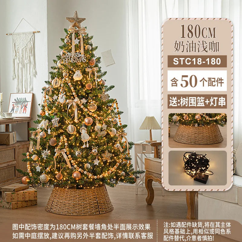 Luxury Large Christmas Tree Package Tree Glowing Floor Decoration Shopping Mall Home Christmas Decorations Christmas Ornaments