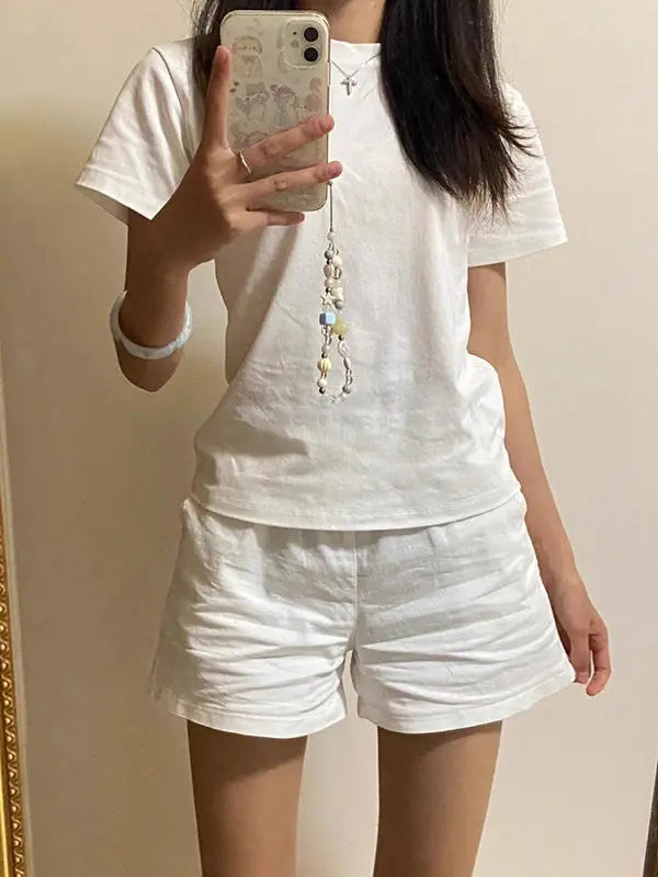 Women Shorts White Shorts Women Harajuku Elegance High Waisted Shorts A Line Slim Casual Hot Girl Straight Pants Sexy Shorts