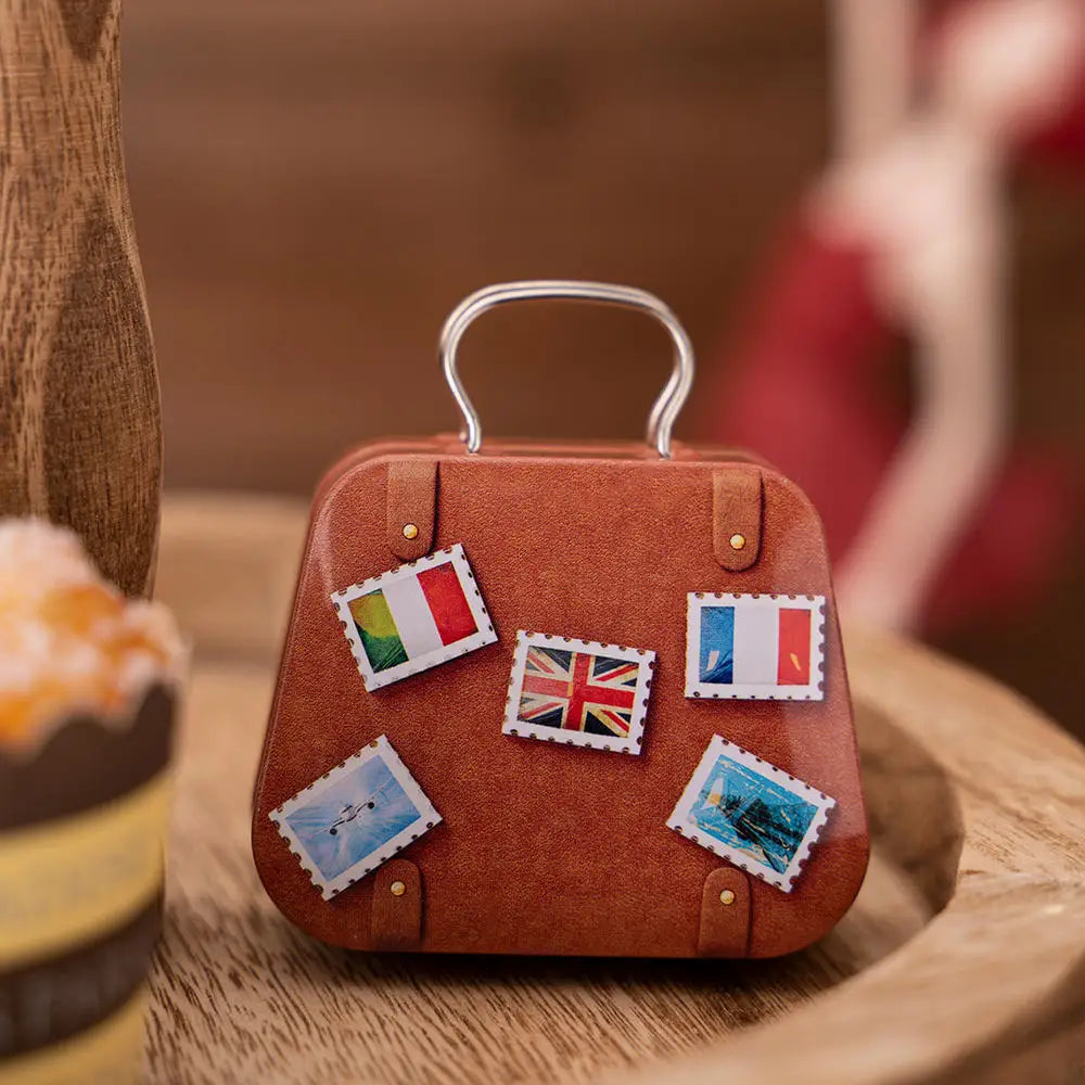 Christmas Decoration 2024 Metal Box Handbag Shape Tin Jar Jewelry Storage Case Kids Gift Can Storage Boxes Xms Party Decors