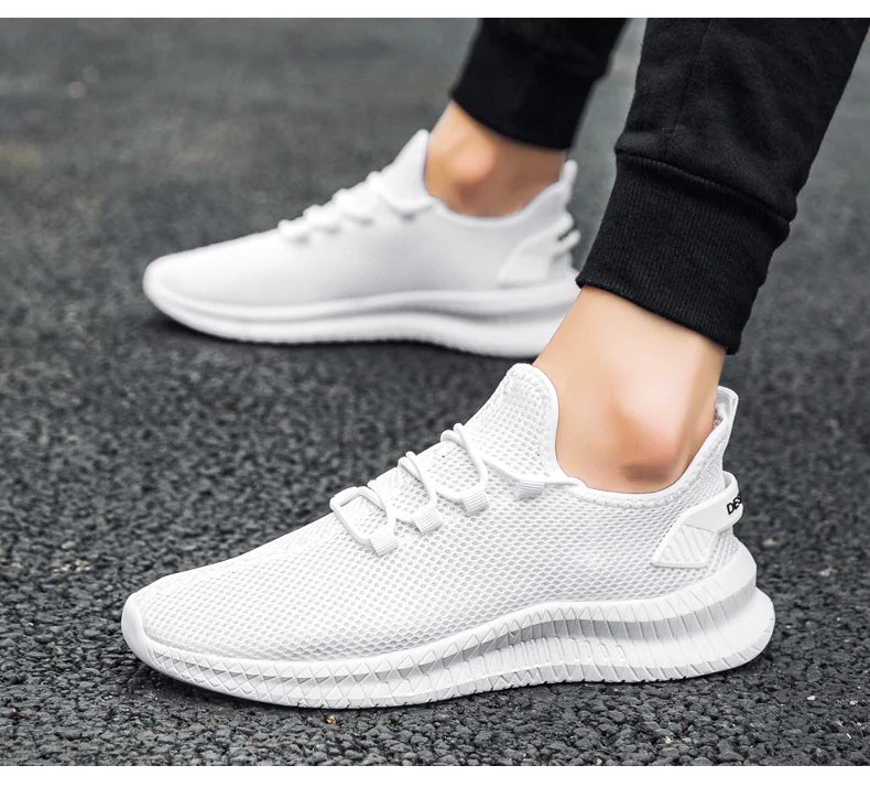 Summer Mesh Men Shoes Breathable Mens Sneakers Trendy Lightweight Walking Big Size Man Tenis Shoes Zapatillas Hombre