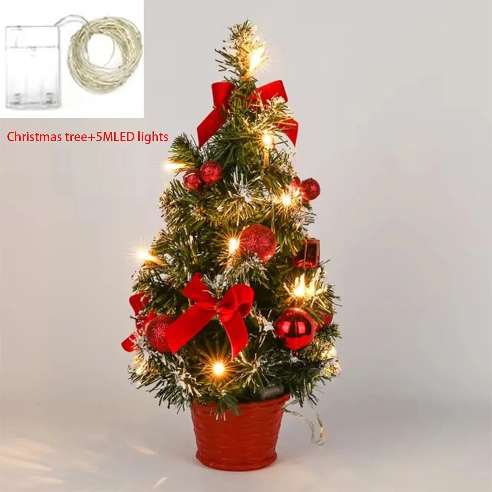 20/30/40cm Christmas Tree Home Bedroom Party Decorations Artificial Christmas Tree Children DIY Handicraft 2023 New Year Gift