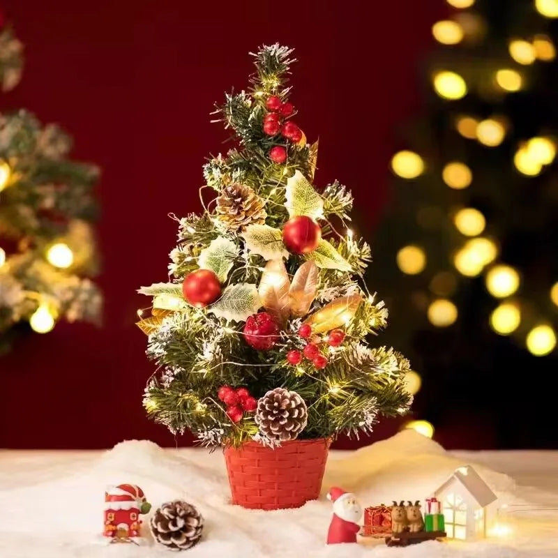 20/30/40cm Christmas Tree Home Bedroom Party Decorations Artificial Christmas Tree Children DIY Handicraft 2023 New Year Gift