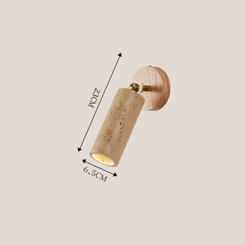 Wabi-sabi Wind LED with Spotlights Wall Lamp Retro Wall light for Bedroom Aisle Corridor Stairs Natural Stone Home Decoration