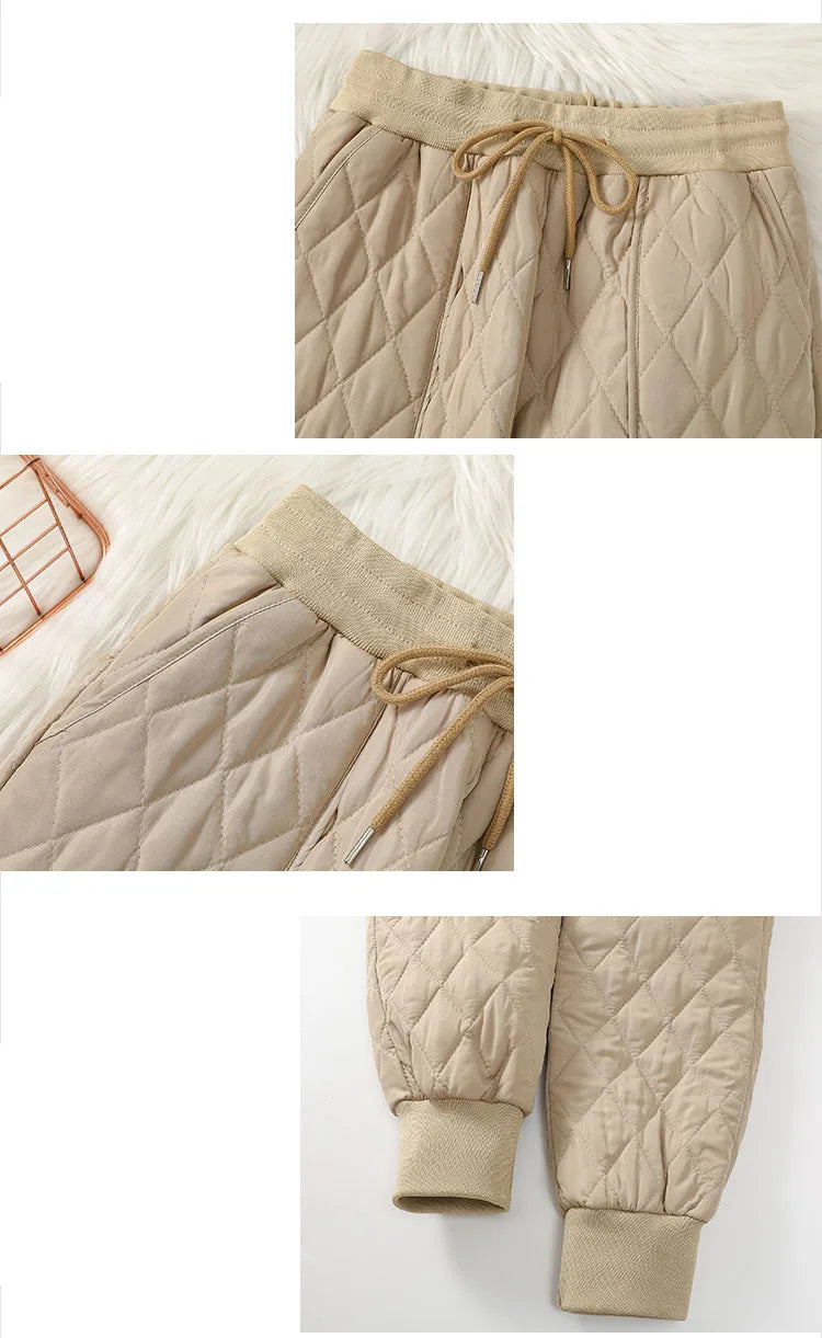 Winter Down Cotton Ultra-light 4XL Jogging Pant Women&