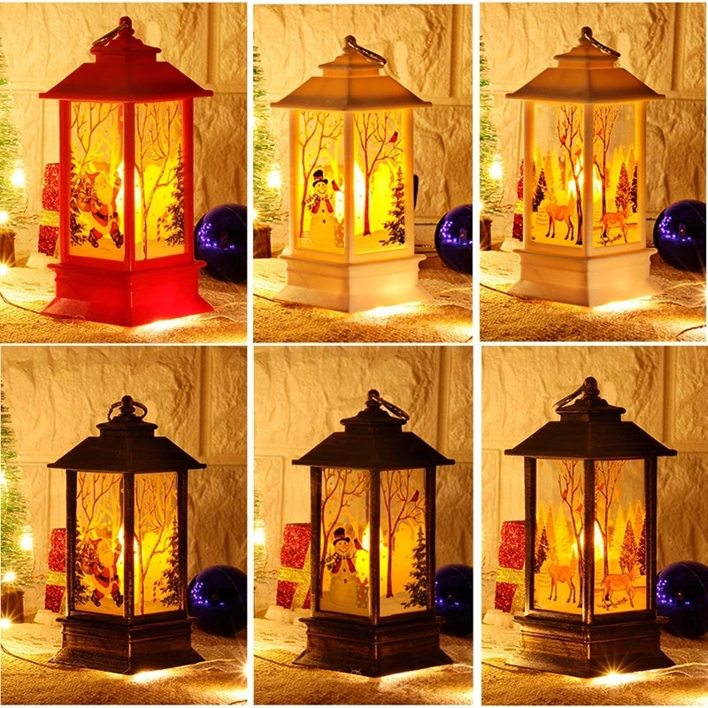 Christmas Lantern Light Merry Christmas Decorations for Home Christmas Tree Ornaments 2024 Navidad Xmas Gifts New Year 2025