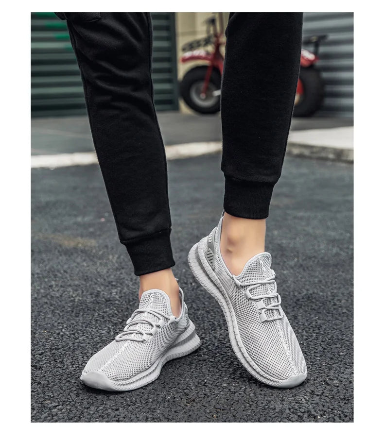 Summer Mesh Men Shoes Breathable Mens Sneakers Trendy Lightweight Walking Big Size Man Tenis Shoes Zapatillas Hombre