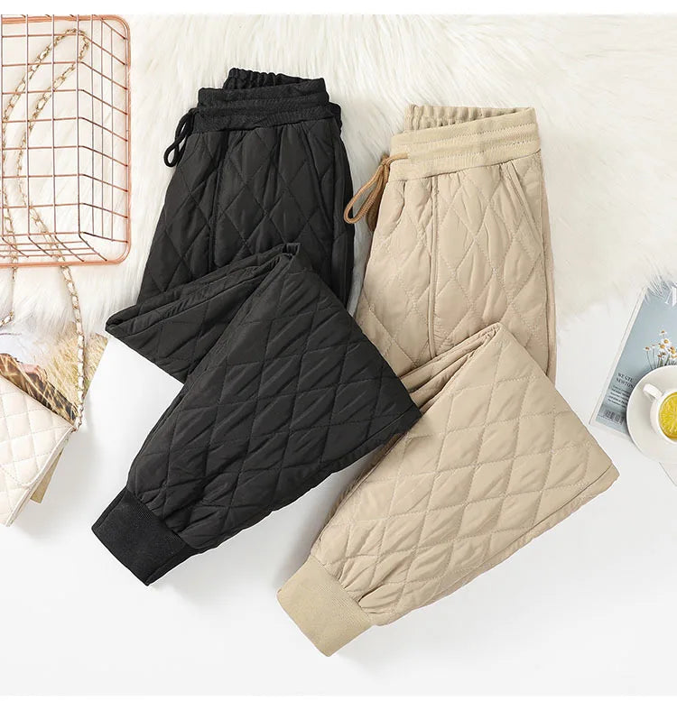 Winter Down Cotton Ultra-light 4XL Jogging Pant Women&