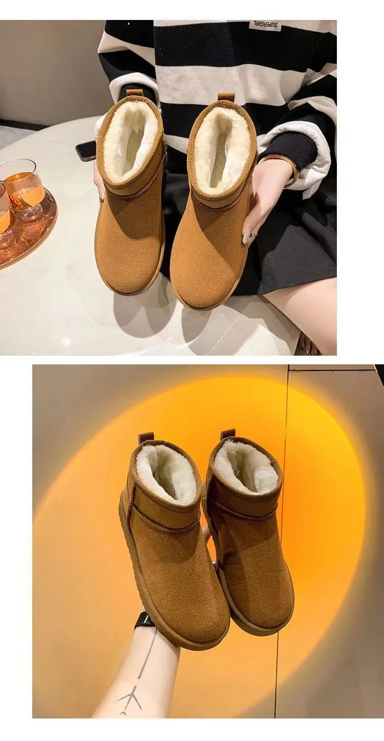 New Winter Women Snow Boots warm Thick cotton shoes Women Casual Waterproof short boots Comfortable anti-skid Flat Botas Zapatos