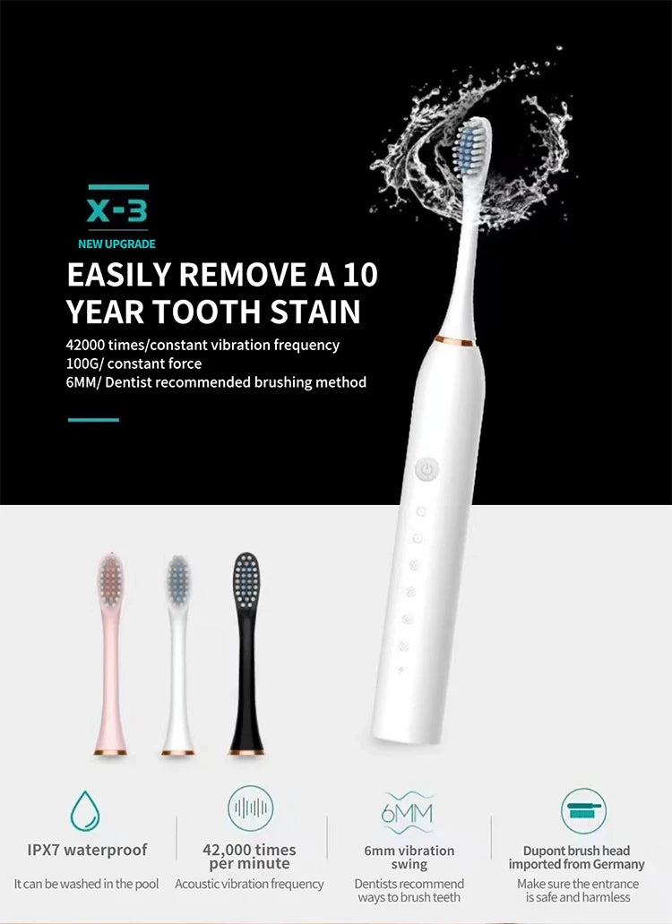 “UltraClean Sonic Toothbrush – 6 Modes”