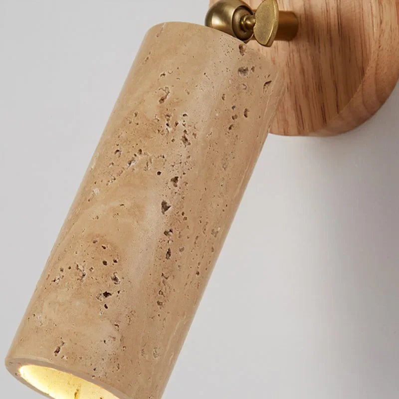 Wabi-sabi Wind LED with Spotlights Wall Lamp Retro Wall light for Bedroom Aisle Corridor Stairs Natural Stone Home Decoration