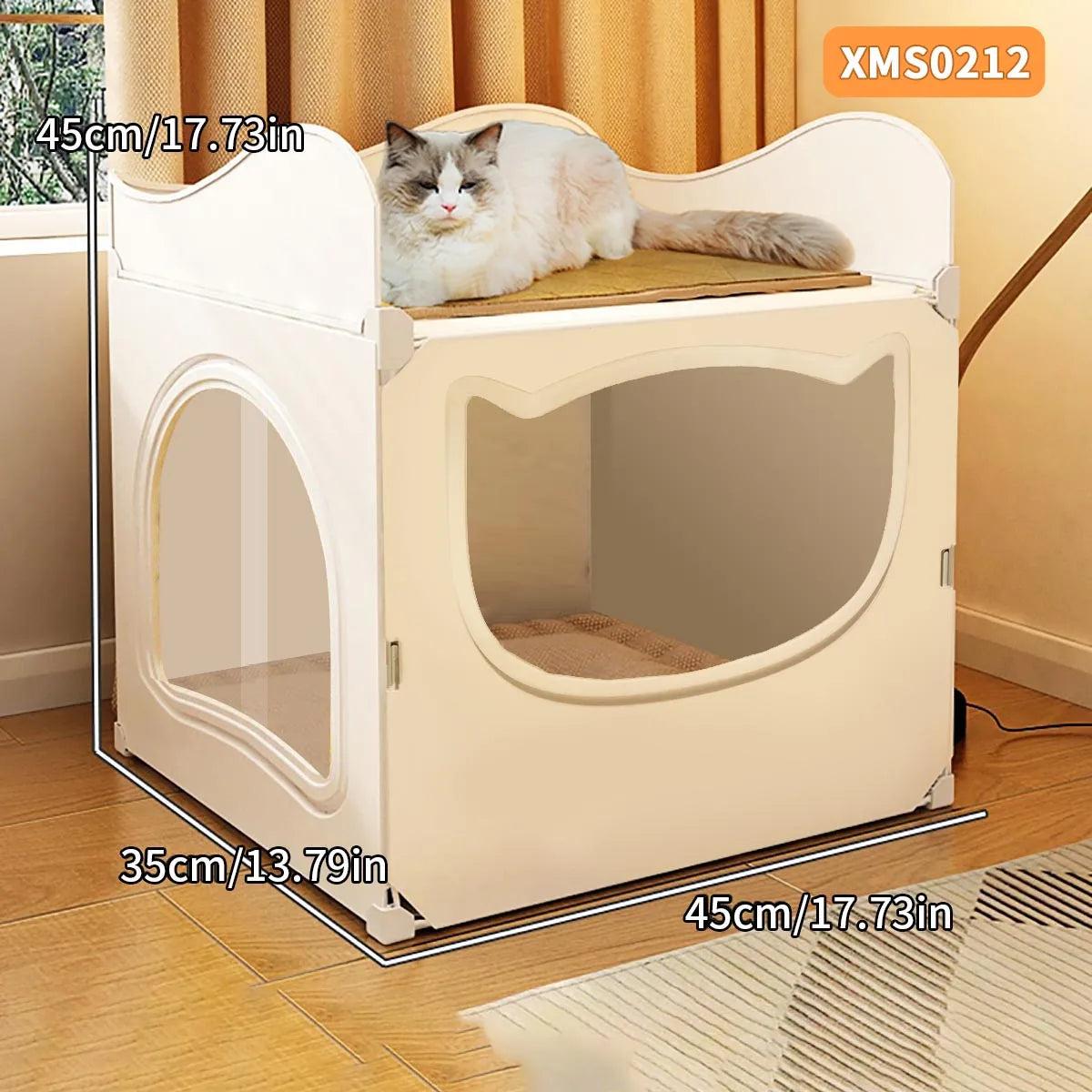 Cat Nest for All Seasons, Semi-Enclosed, Safe, Large Cat Nest Room, Cool and Cool in Summer