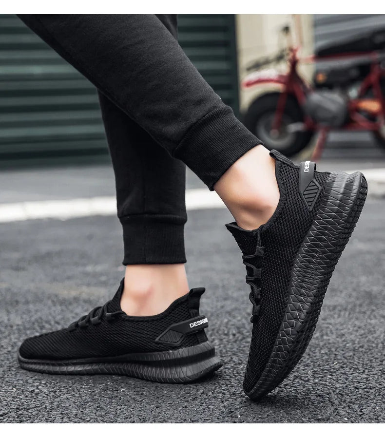 Summer Mesh Men Shoes Breathable Mens Sneakers Trendy Lightweight Walking Big Size Man Tenis Shoes Zapatillas Hombre