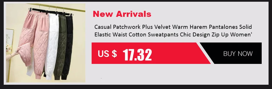 Winter Down Cotton Ultra-light 4XL Jogging Pant Women&