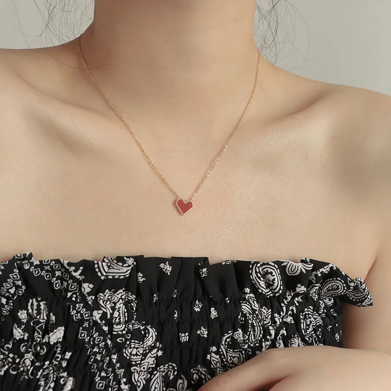 Minimalist Cute Tiny Heart Stars Stacked Choker Necklace Stainless Steel Gold Plated Chain Ladies Women Fashion Delicate Gift