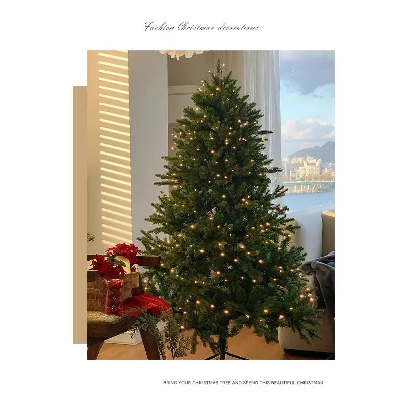 New Large Christmas Tree Christmas Decorations PE Christmas Tree with Lights Christmas Tree