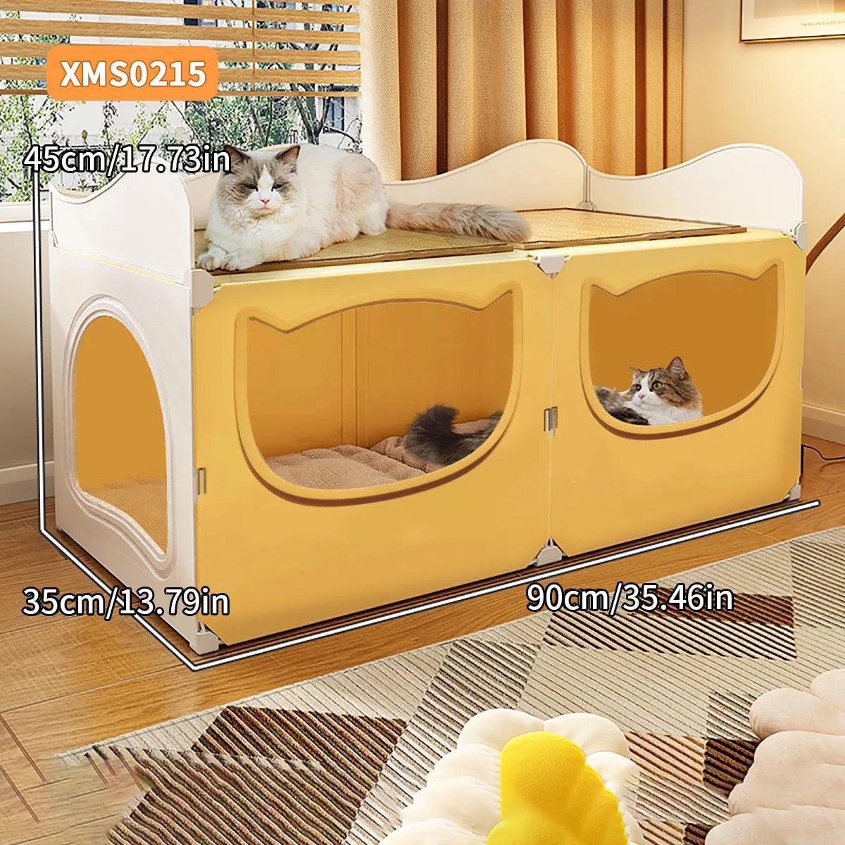 Cat Nest for All Seasons, Semi-Enclosed, Safe, Large Cat Nest Room, Cool and Cool in Summer