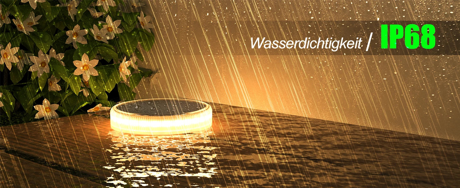 4 Pack Solar Ground Step Lights Waterproof IP68 Auto On/OFF Led Solar Light for Railing Stairs Yard Patio Pathway Driveway Lamp