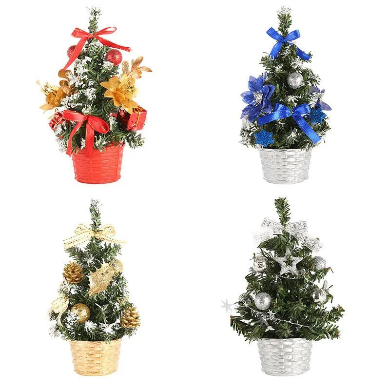 20/30/40cm Christmas Tree Home Bedroom Party Decorations Artificial Christmas Tree Children DIY Handicraft 2023 New Year Gift