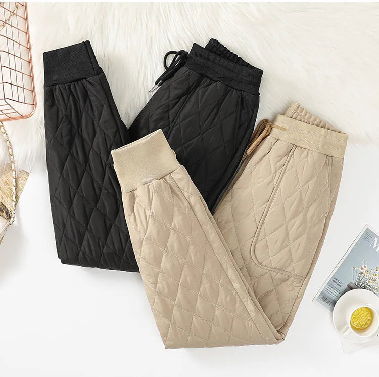 Winter Down Cotton Ultra-light 4XL Jogging Pant Women&