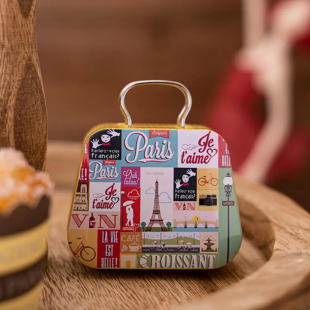 Christmas Decoration 2024 Metal Box Handbag Shape Tin Jar Jewelry Storage Case Kids Gift Can Storage Boxes Xms Party Decors