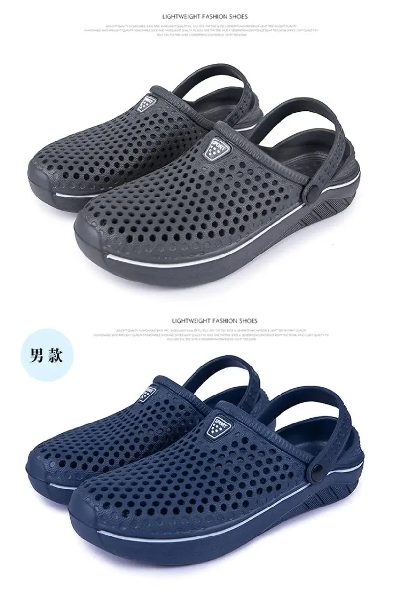 Couple’s EVA Clog Slippers Men Flat Sandals Man Women Summer Slippers Garden Shoes Outdoor Beach Clogs Home Slide Slip-on Shoes