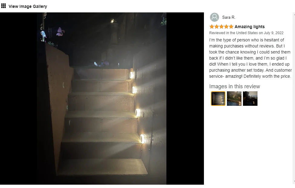 4 Pack Solar Ground Step Lights Waterproof IP68 Auto On/OFF Led Solar Light for Railing Stairs Yard Patio Pathway Driveway Lamp