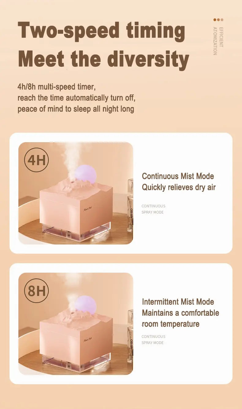 Scent Diffuser Cool Mist Humidifiers LED Essential Oil Moon Lamp Air Humidifier Aroma Diffuser Night Light for Home Office