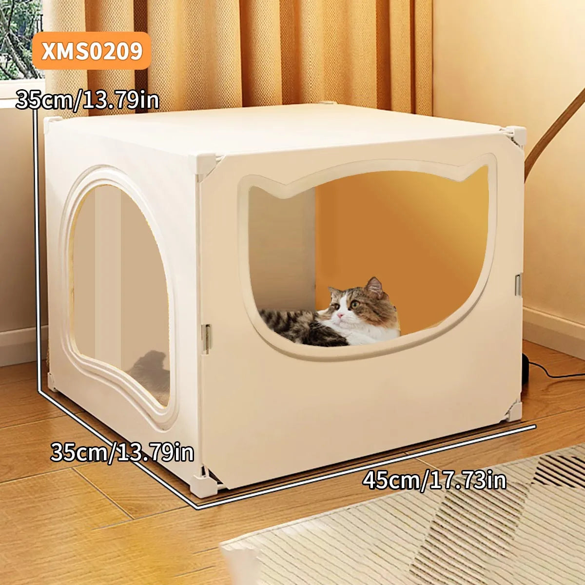 Cat Nest for All Seasons, Semi-Enclosed, Safe, Large Cat Nest Room, Cool and Cool in Summer