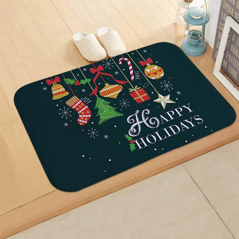 Christmas Door Mat Santa Claus Outdoor Carpet Merry Christmas Decorations For Home 2025 Navidad Xmas Ornament New Year 2026