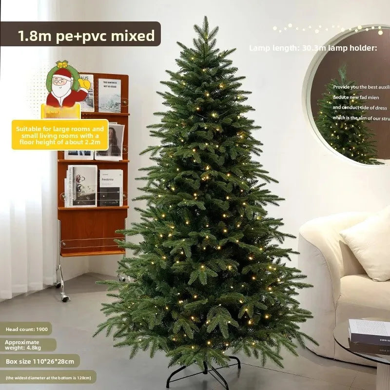 New Large Christmas Tree Christmas Decorations PE Christmas Tree with Lights Christmas Tree