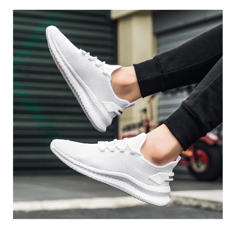 Summer Mesh Men Shoes Breathable Mens Sneakers Trendy Lightweight Walking Big Size Man Tenis Shoes Zapatillas Hombre